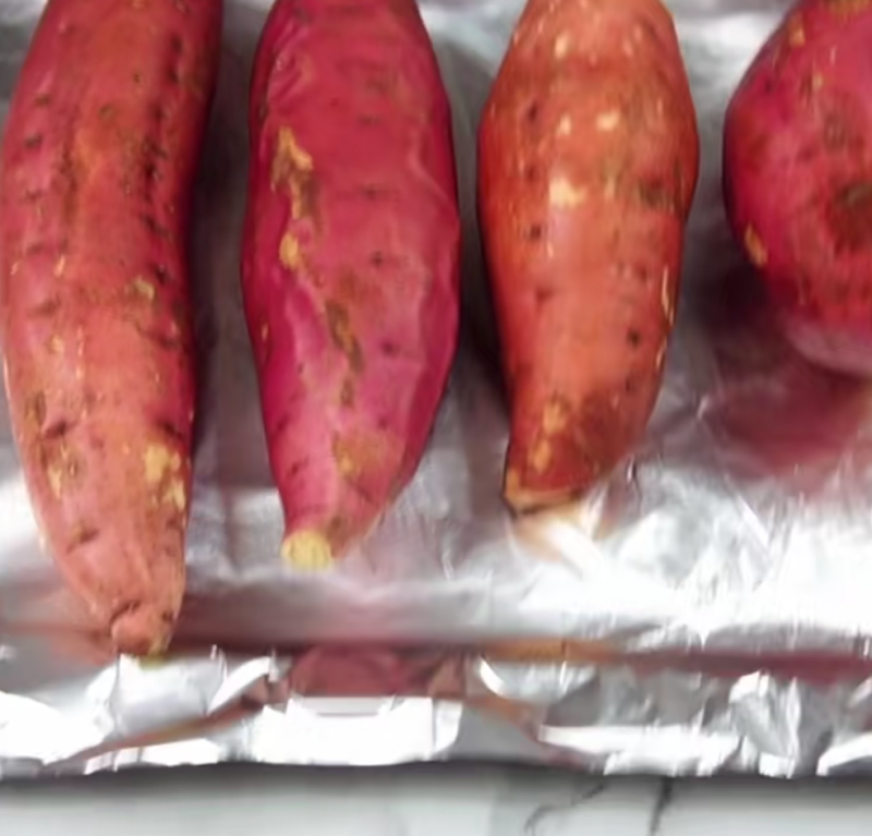 Baked Sweet Potato Cooking Steps