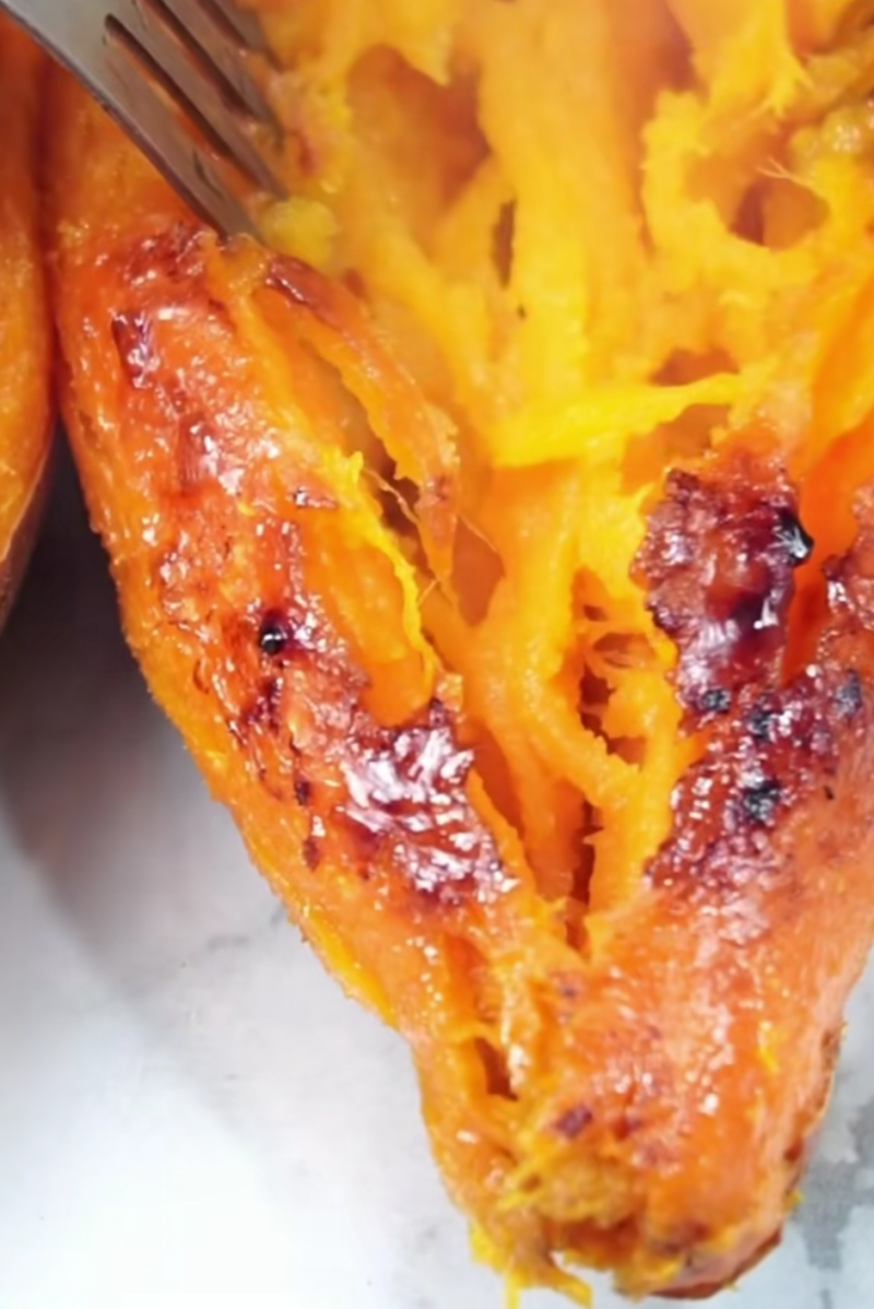 Baked Sweet Potato Cooking Steps