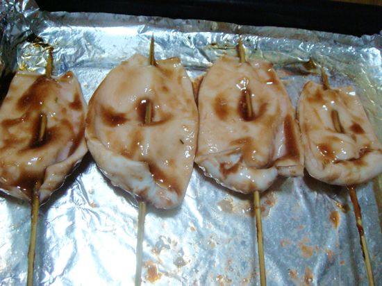 Steps for Making Japanese Style Grilled Squid with Teriyaki Sauce