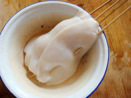 Steps for Making Japanese Style Grilled Squid with Teriyaki Sauce