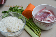 Steps for Making Carrot Lamb Congee