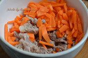 Steps for Making Carrot Lamb Congee