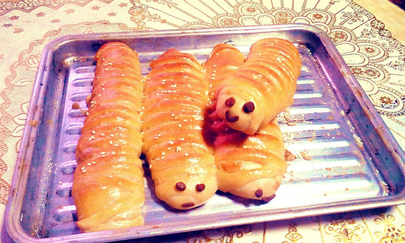 Red Bean Caterpillar Bread