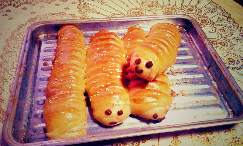 Red Bean Caterpillar Bread