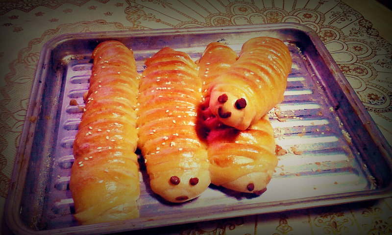 Red Bean Caterpillar Bread