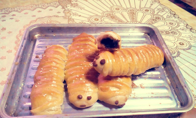 Red Bean Caterpillar Bread