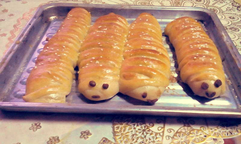 Red Bean Caterpillar Bread