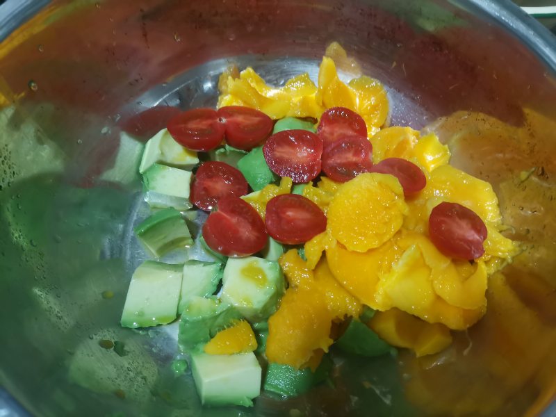 Steps for making Mango Avocado Shrimp Salad