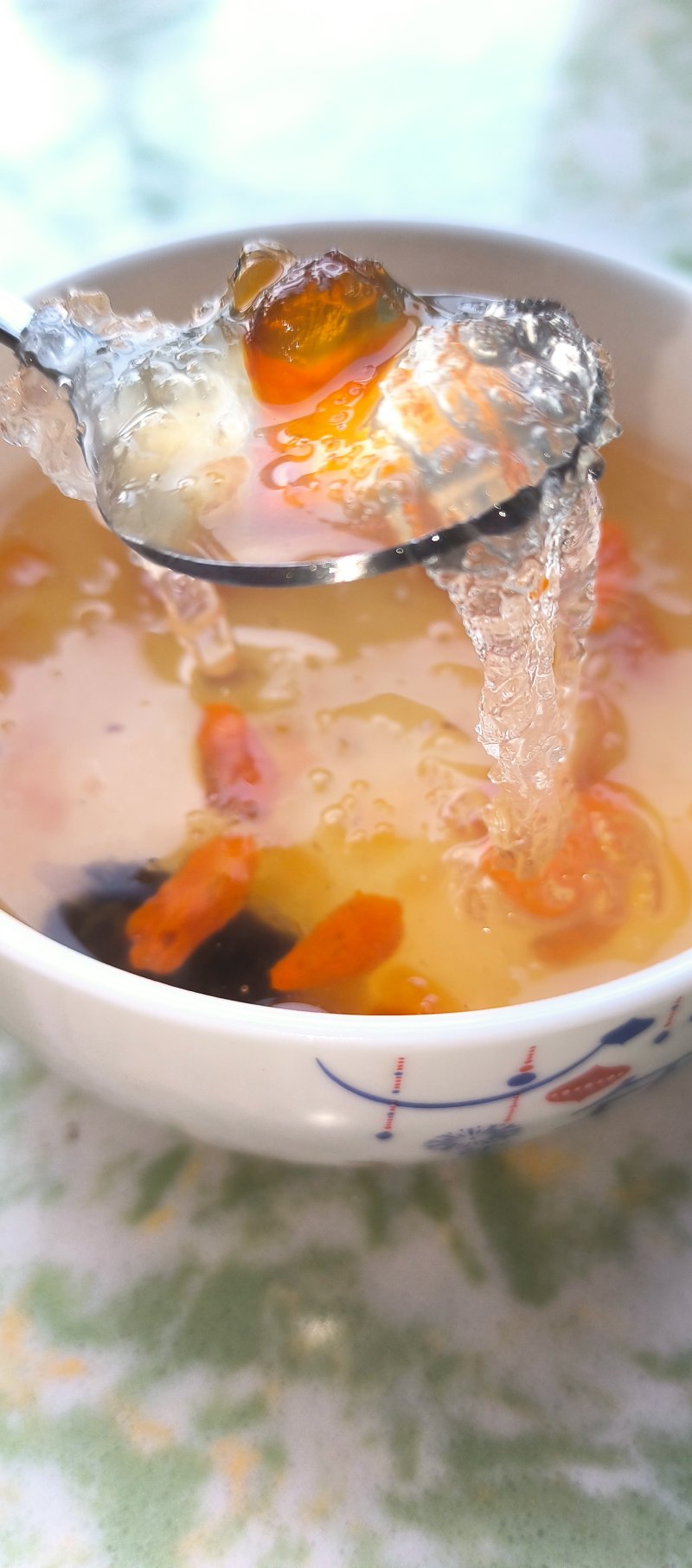 Red Date, Goji Berry, and Peach Gum Soup