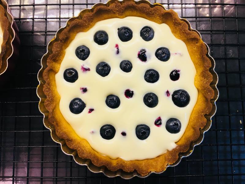 Cheesecake Blueberry Pie Making Steps