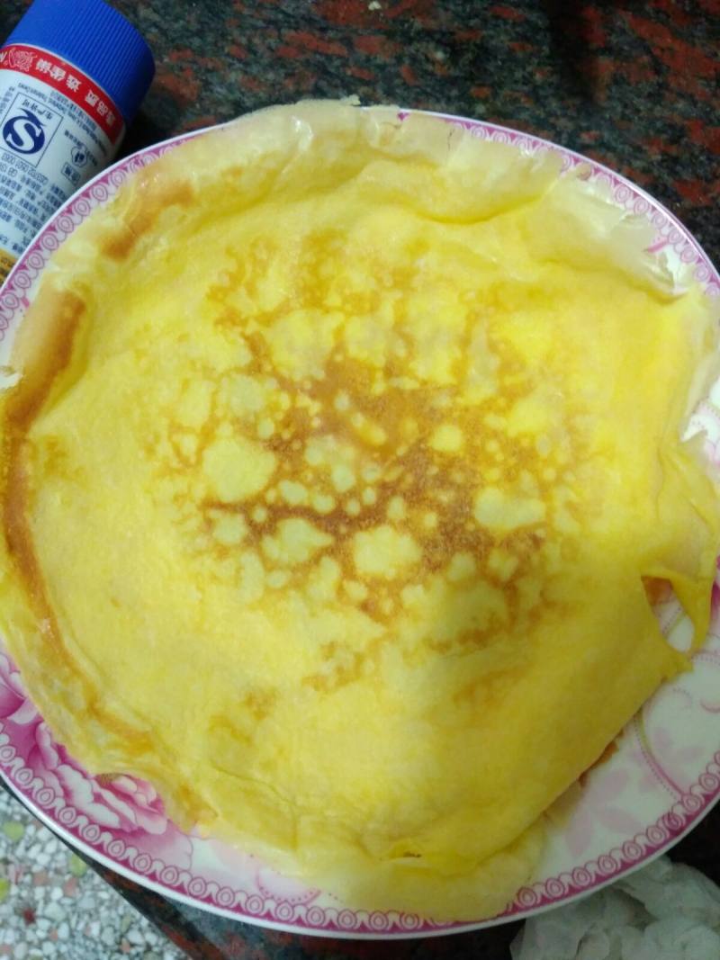 Steps to Make Scrambled Egg Pancake