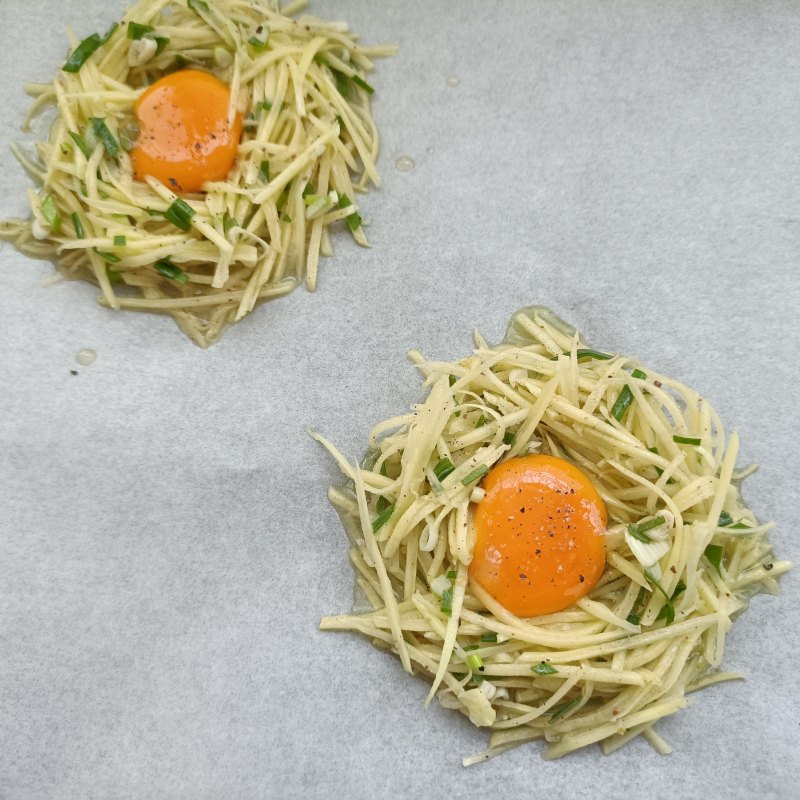 Steps for Cooking 'Egg' Baked Potato Bird's Nest Egg