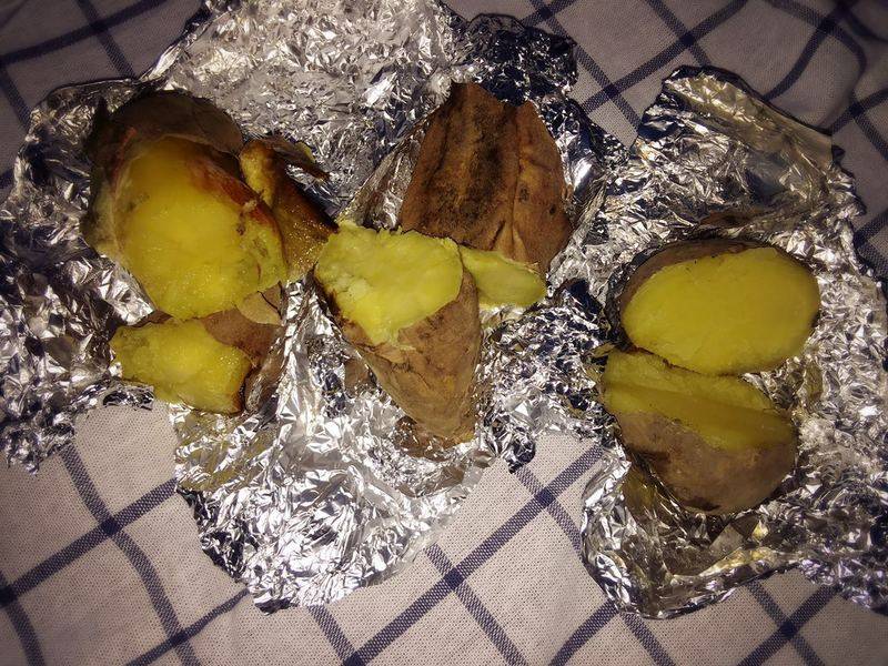 Steps for Baked Sweet Potato and Potato Recipe for Home Oven