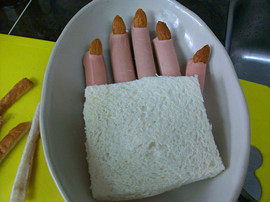 Halloween Breakfast - Would You Dare to Eat This Creepy Breakfast? Sausage Fingers Cooking Steps