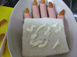 Halloween Breakfast - Would You Dare to Eat This Creepy Breakfast? Sausage Fingers Cooking Steps