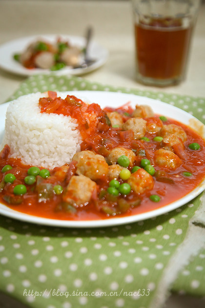 Homemade KFC Delicious Meal - 'Italian Meat Sauce Meatball Rice'