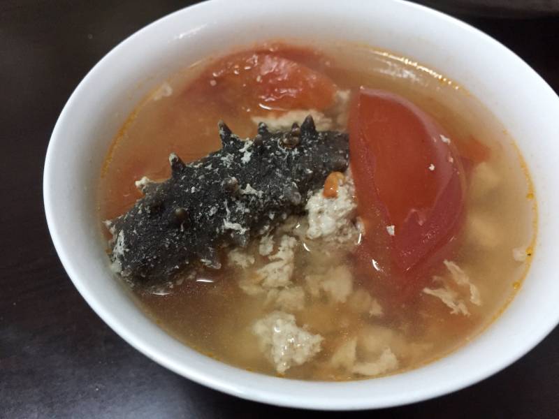 Steps for Making Minced Meat Sea Cucumber Tomato Soup