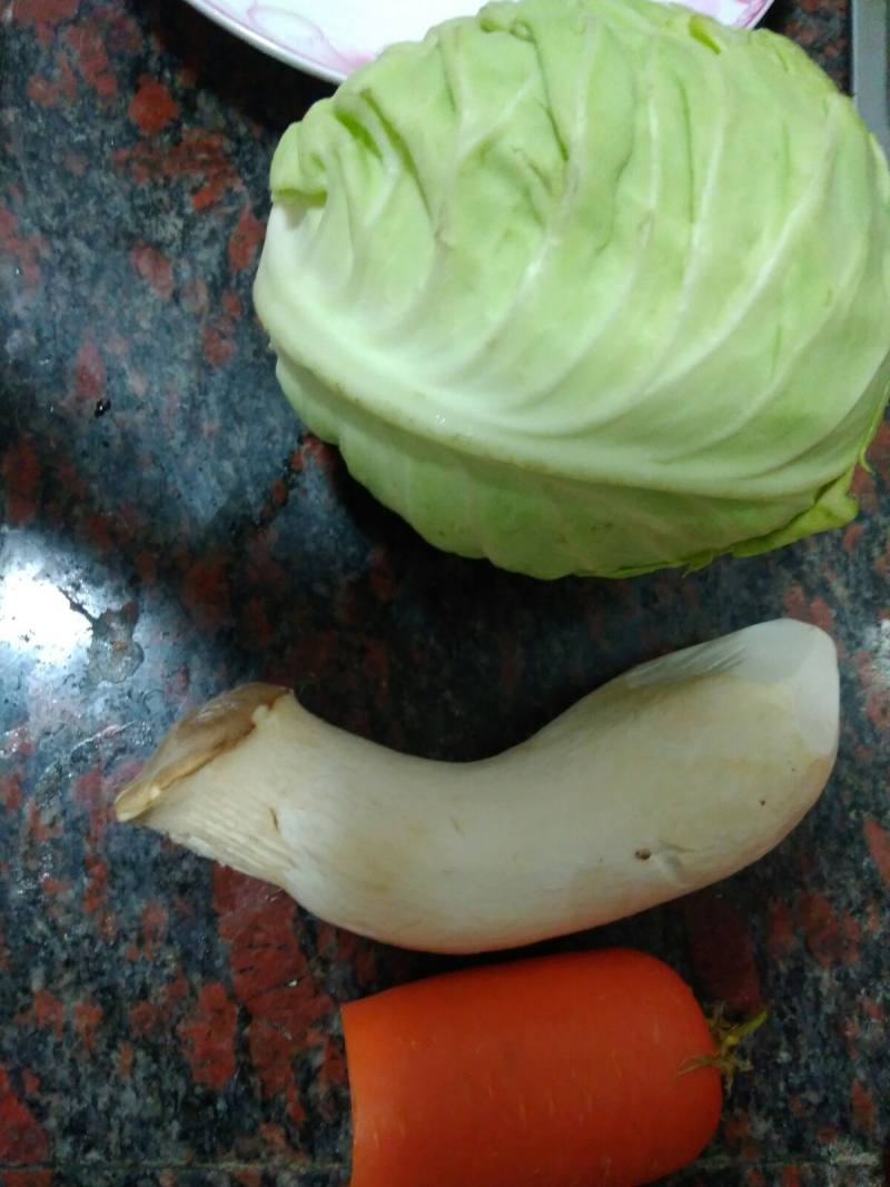 Stir-Fried Rice with King Oyster Mushrooms (Omelette Rice) Cooking Steps