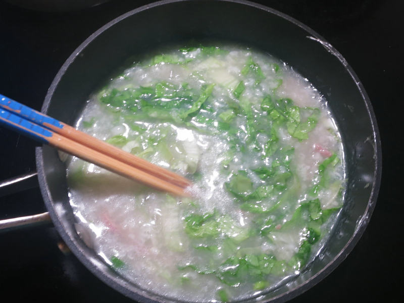 Steps to Make Beef and Lettuce Congee