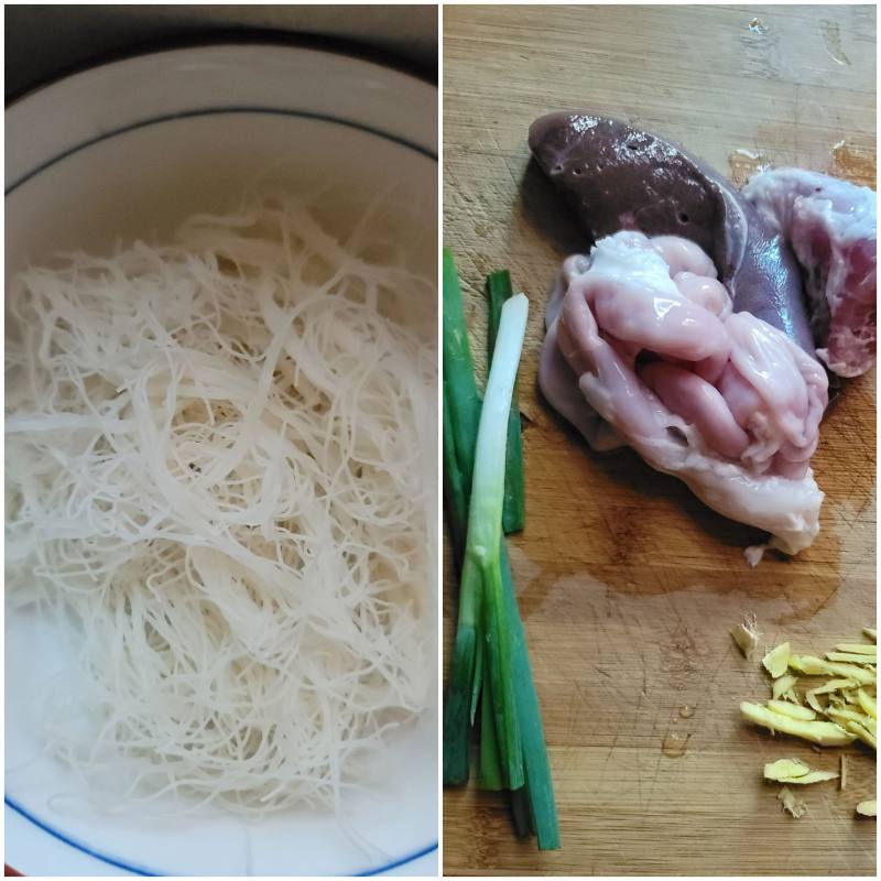 Steps for Making Pork Offal Soup Rice Noodles