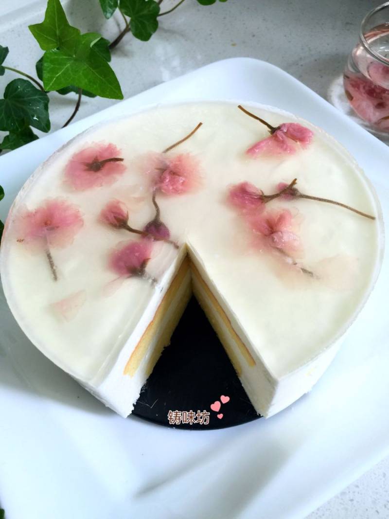 To the Departing Spring【Cherry Blossom Mousse Cake】Cooking Steps