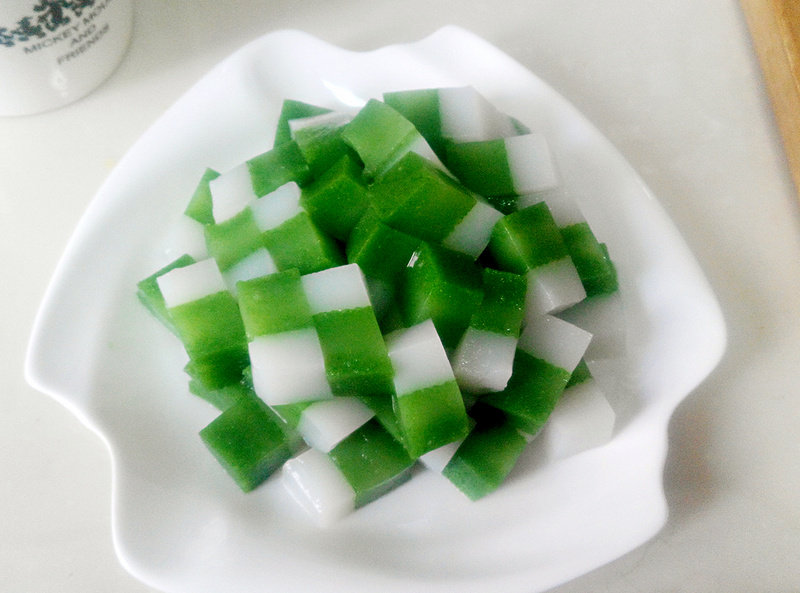 Quick Cold Dish - Jade Skin Jelly Making Steps