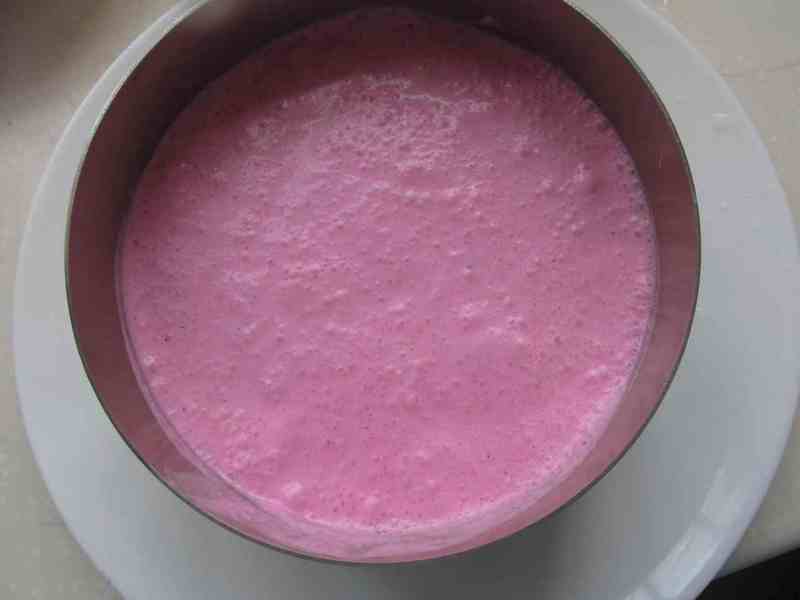 Dragon Fruit Mousse Making Steps