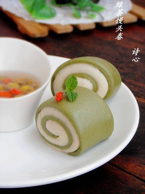 Refreshing Green Tea Flavor - [Green Tea Mantou Roll]