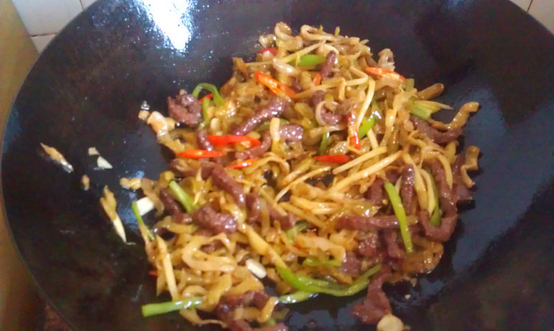 Stir-Fried Beef with Pickled Mustard and Young Ginger Step-by-Step