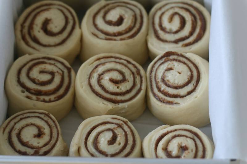 Steps for making Cinnamon Rolls