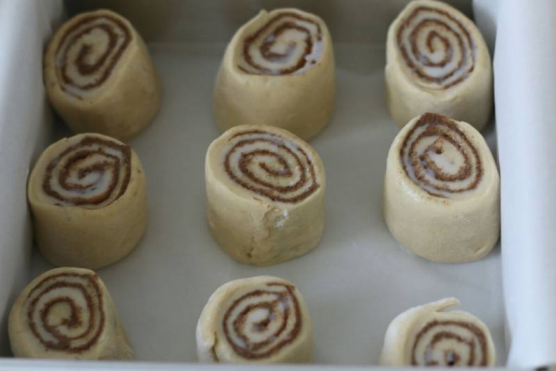 Steps for making Cinnamon Rolls