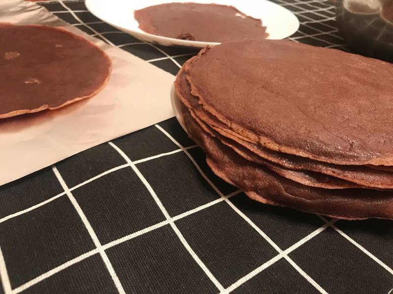 Steps to Make Chocolate Mille Crepe Cake