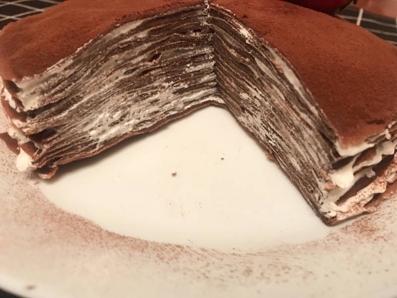 Steps to Make Chocolate Mille Crepe Cake