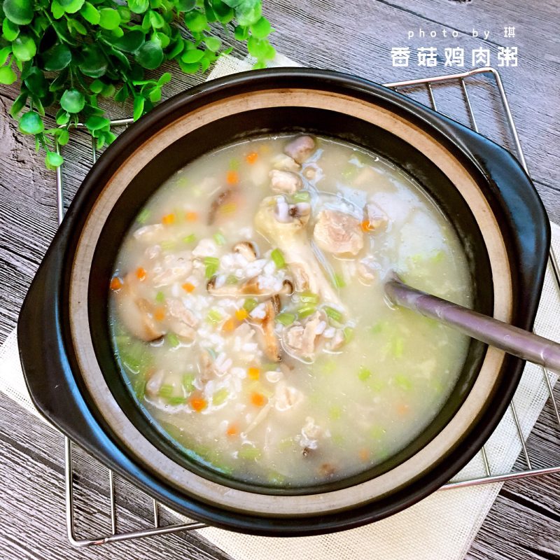 Chicken and Mushroom Congee