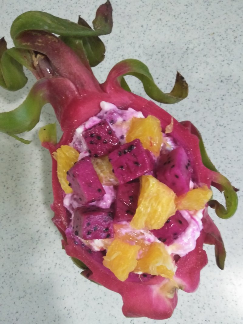 Dragon Fruit and Cream Salad