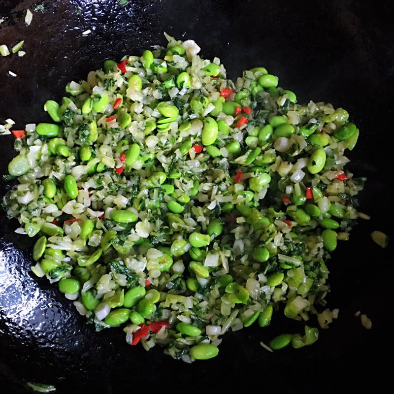 Steps to Cook Edamame and Pickled Vegetable Stir-Fry