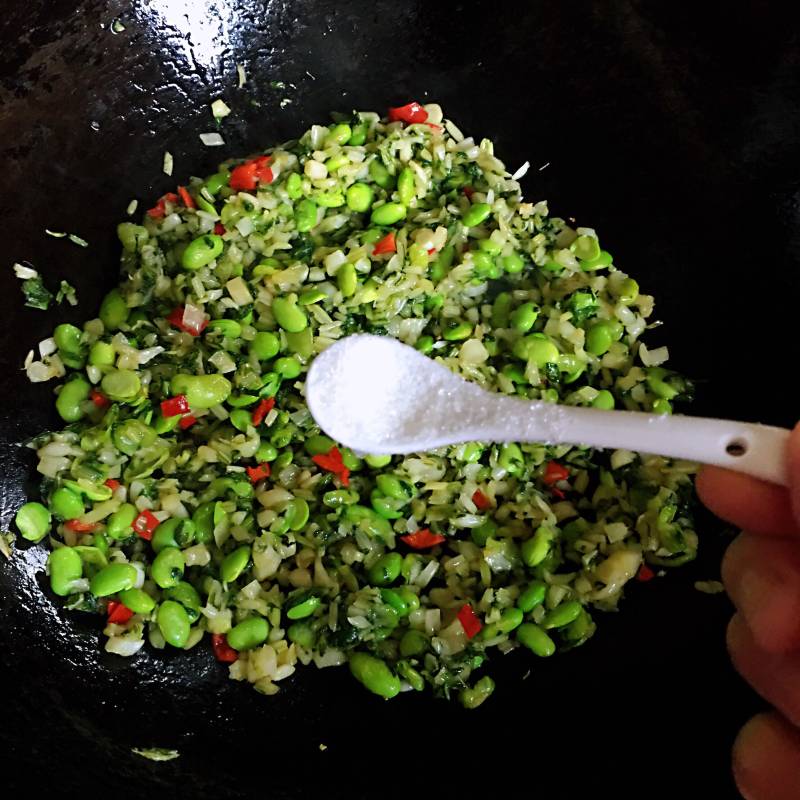 Steps to Cook Edamame and Pickled Vegetable Stir-Fry