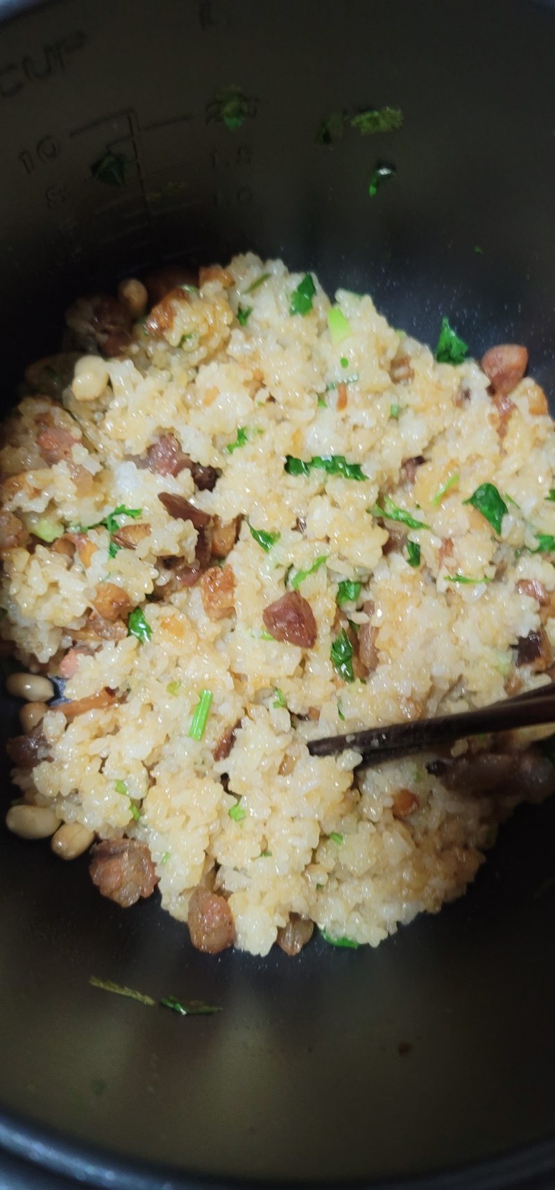 Chinese Sausage Sticky Rice Cooking Steps