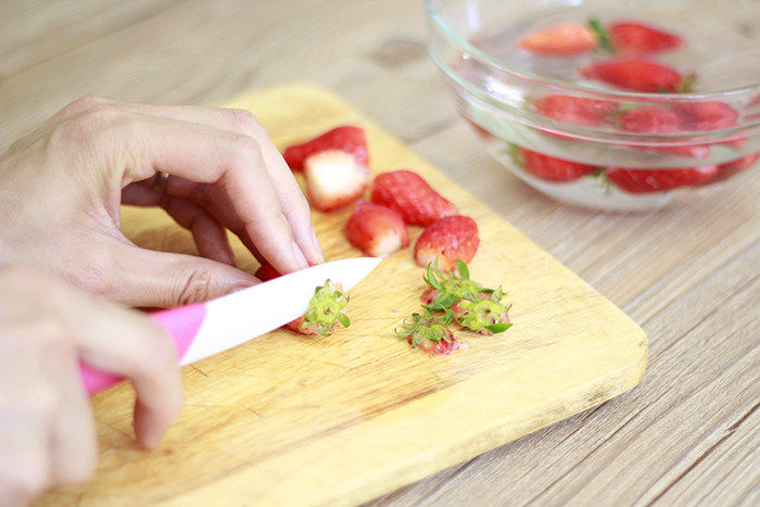 Steps to make Strawberry Milkshake Sorbet Semifreddo