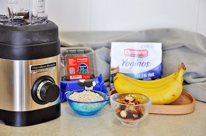 Blueberry Nut Pot Smoothie Making Steps