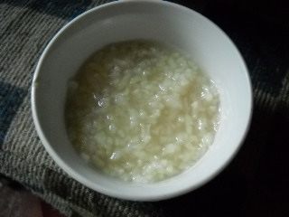 Steps for Making Honey Bean Ice Vegetable and Fruit Glutinous Rice Porridge