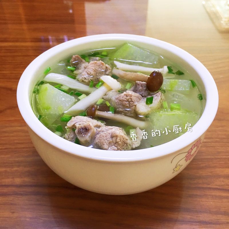 Mushroom and Winter Melon Pork Rib Soup