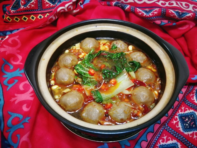 Steps for Stewed Beef Balls with Enoki Mushrooms and Tofu Skin