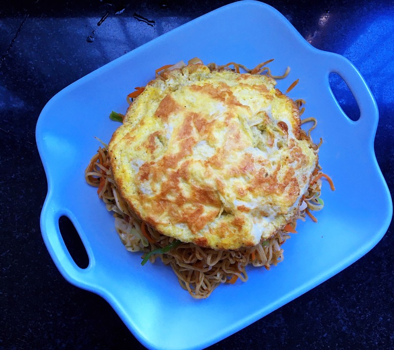 Fried Egg Noodles with Cabbage