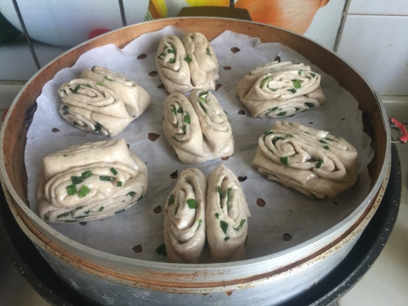 Steps for making Scallion Whole Wheat Rolls