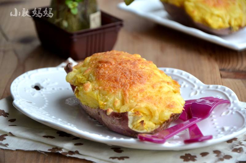 Cheese Baked Sweet Potato