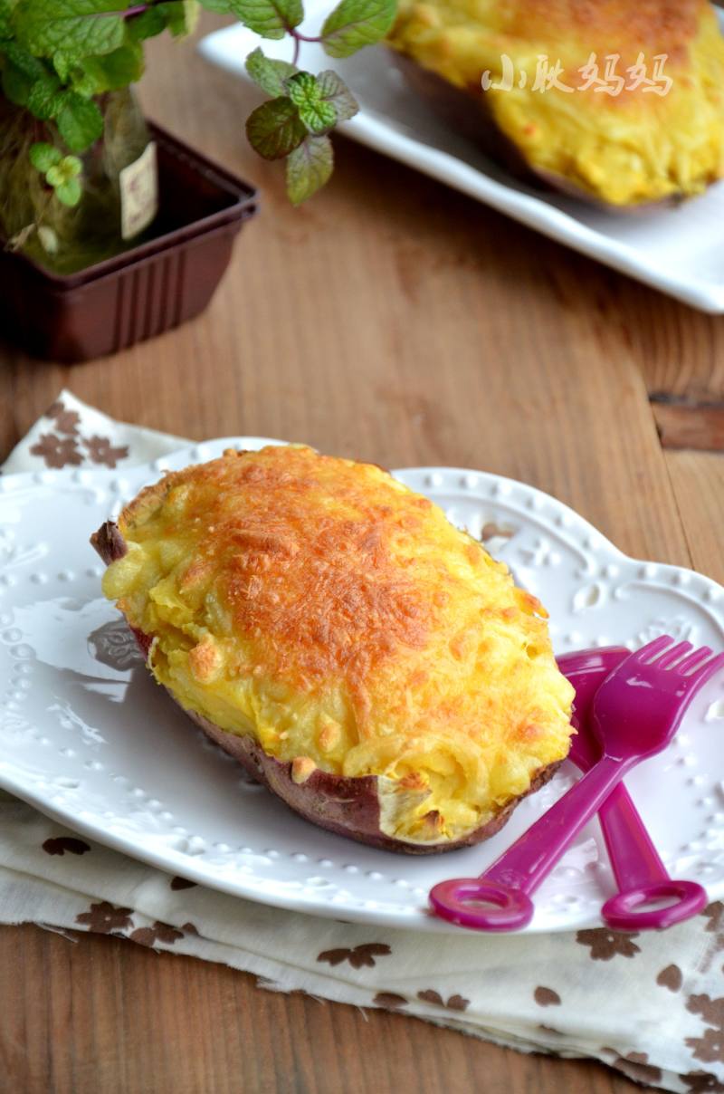 Cheese Baked Sweet Potato