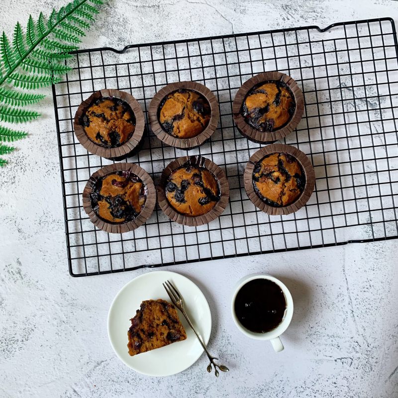 Blueberry Muffin Cake with Molten Lava Center