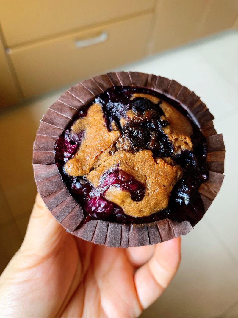 Steps for Making Blueberry Muffin Cake with Molten Lava Center