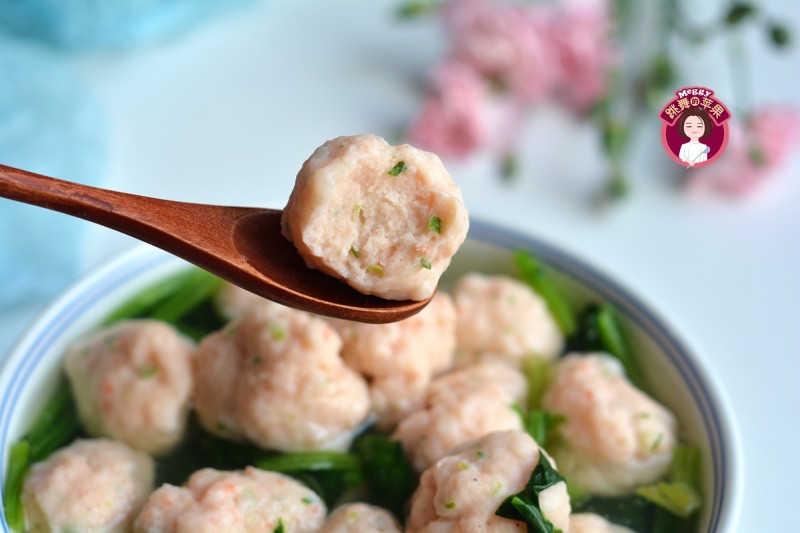 Shrimp Ball Spinach Soup